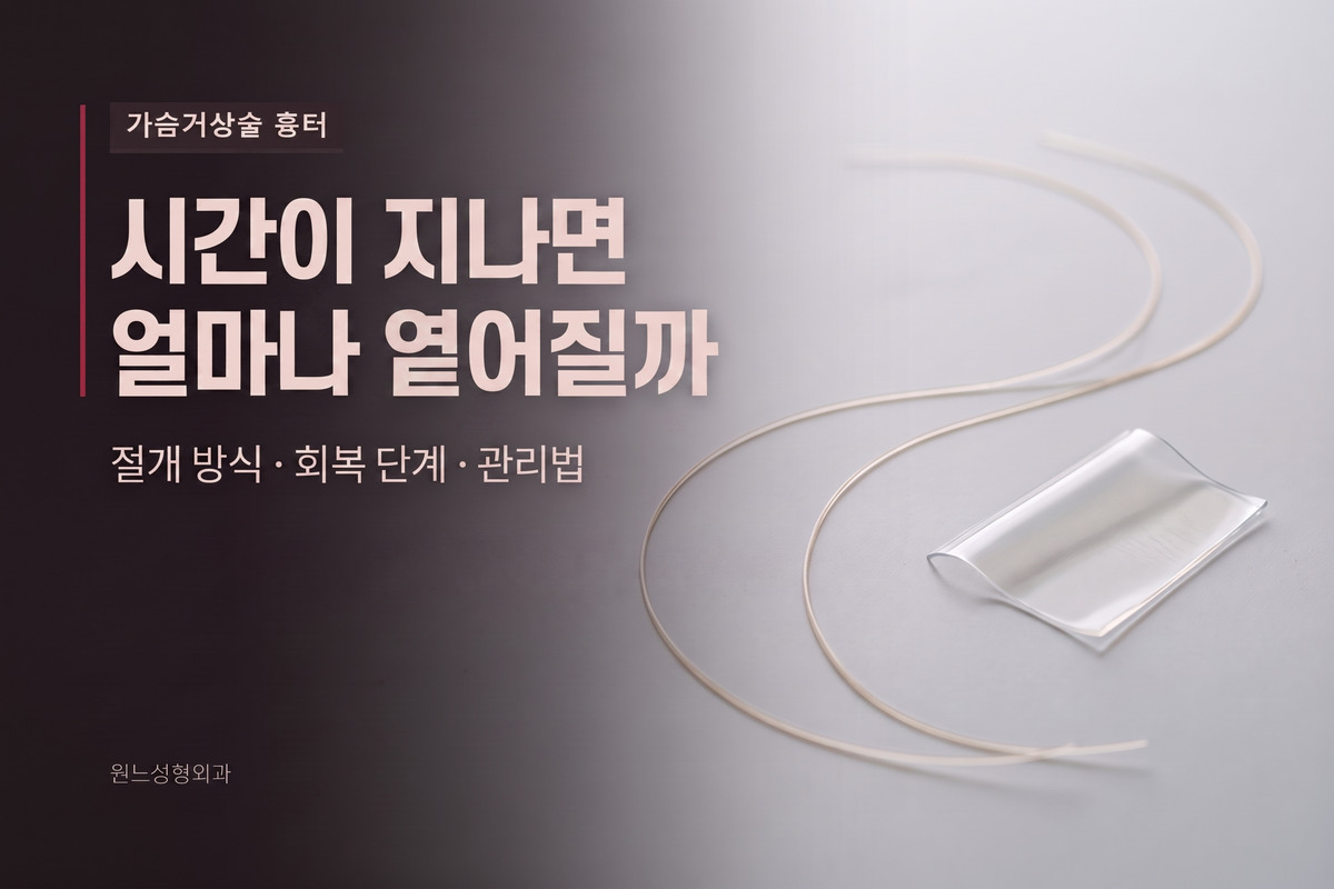 가슴거상술 흉터, 시간이 지나면 얼마나 옅어질까