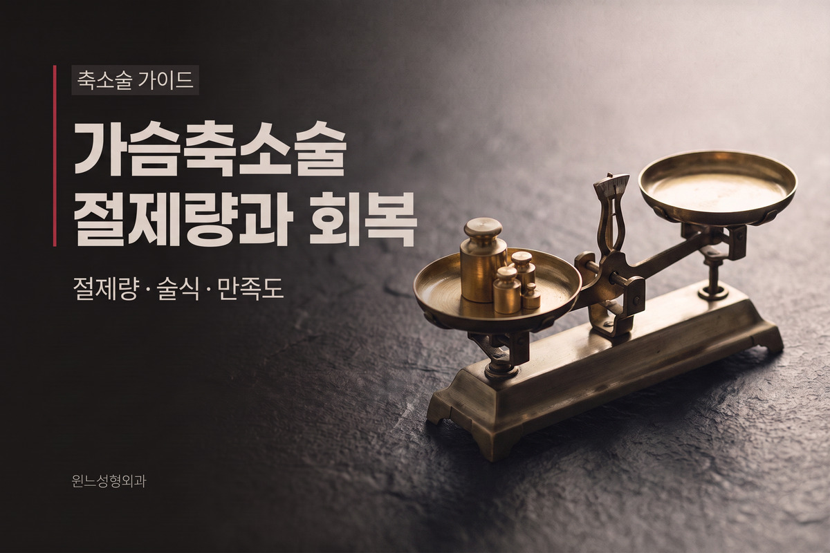 가슴축소술, 얼마나 줄이고 언제 회복될까